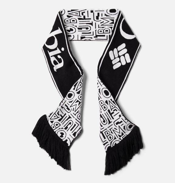 Columbia Lodge Scarves Black White For Women's NZ17904 New Zealand